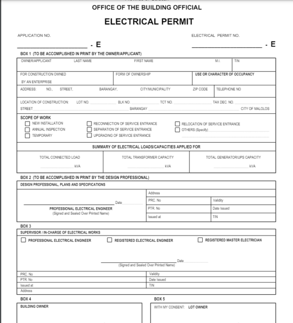 Registered Master Electrician can sign the Electrical Permit and ...