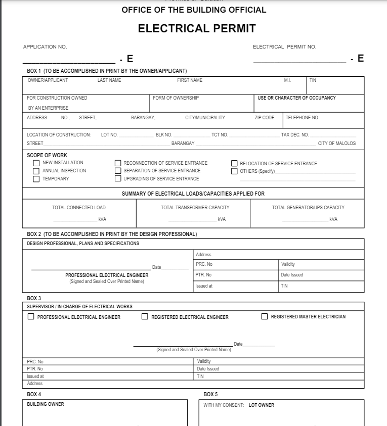 Registered Master Electrician can sign the Electrical Permit and ...