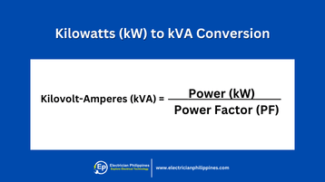 Kilowatts Kw To Kilovolt Amperes Kva Calculator Electrician Philippines