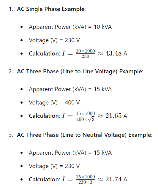 Kilovolt-Amperes (kVA) to Ampere (A) Calculator | Electrician Philippines