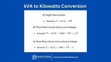 Kilovolt-Ampere (kVA) to Kilowatts (kW) Calculator | Electrician ...